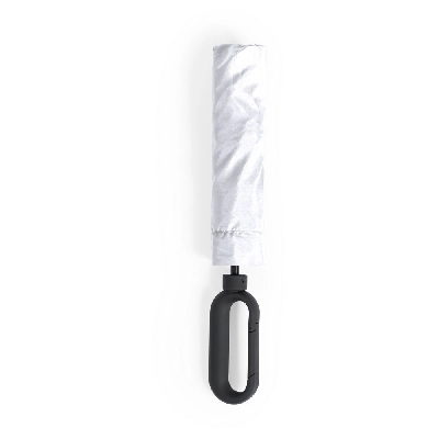 Wiatroodporny parasol manualny, składany V0493-02 biały