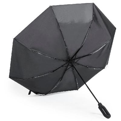 Wiatroodporny parasol manualny, składany V0493-03 czarny