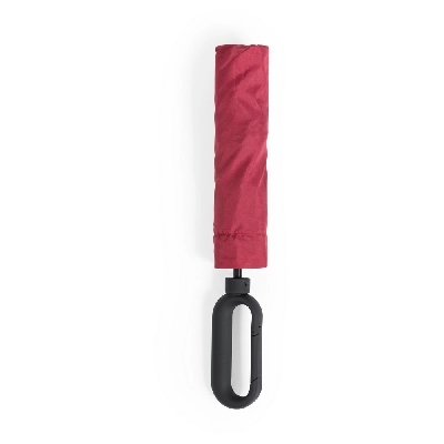 Wiatroodporny parasol manualny, składany V0493-05 czerwony