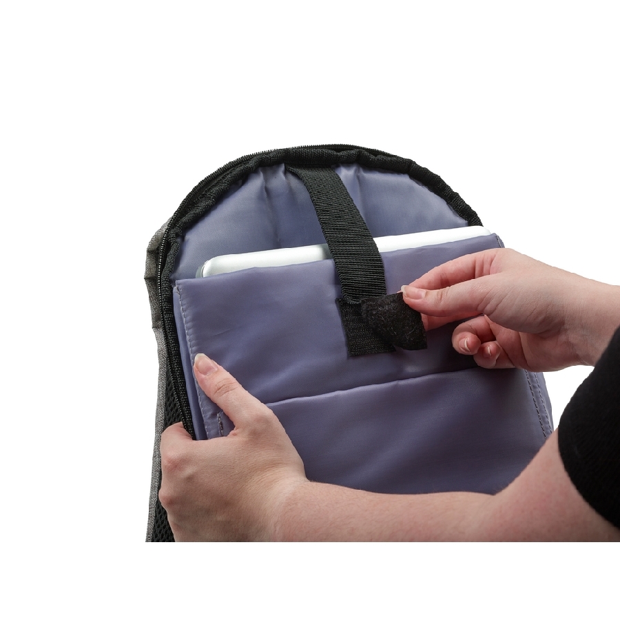 Plecak na laptopa 13, chroniący przed kieszonkowcami V0610-19 szary