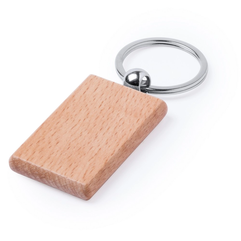 Drewniany brelok do kluczy V0724-16 brązowy