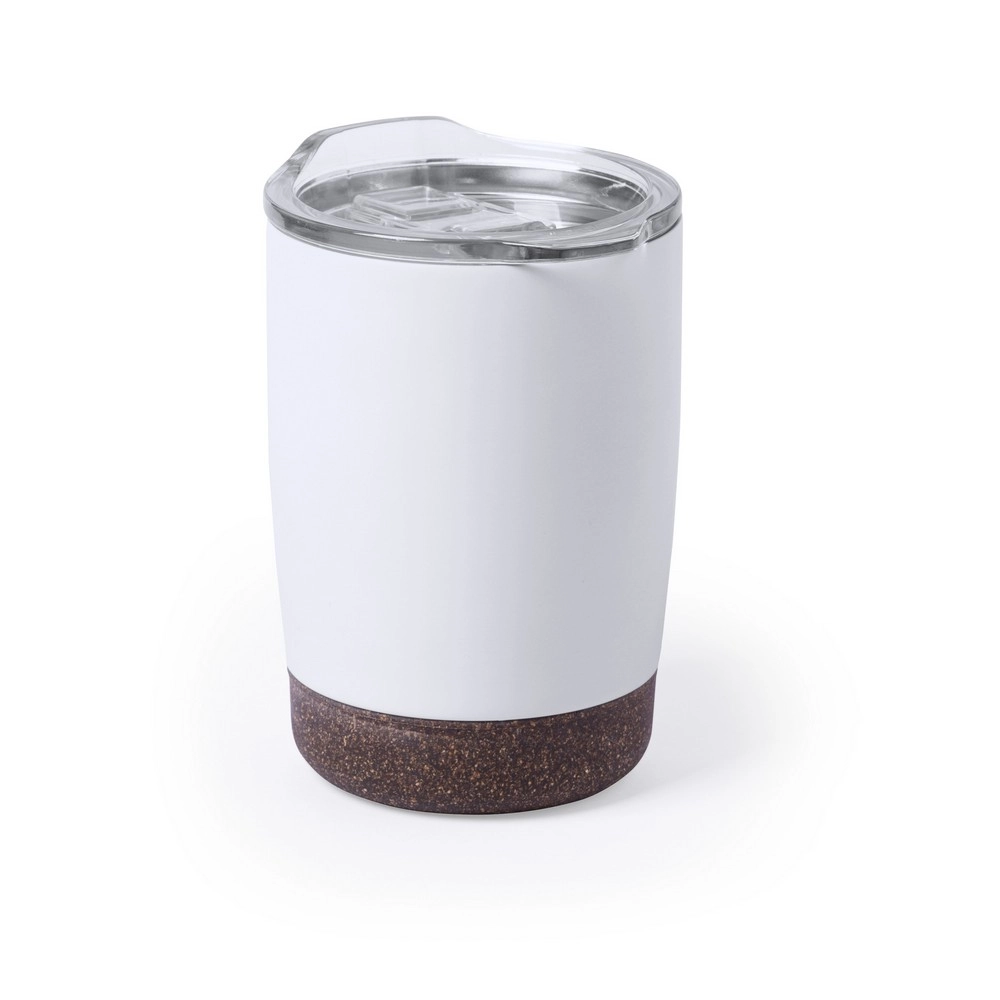 Kubek termiczny 380 ml z korkowym elementem V0759-02 biały