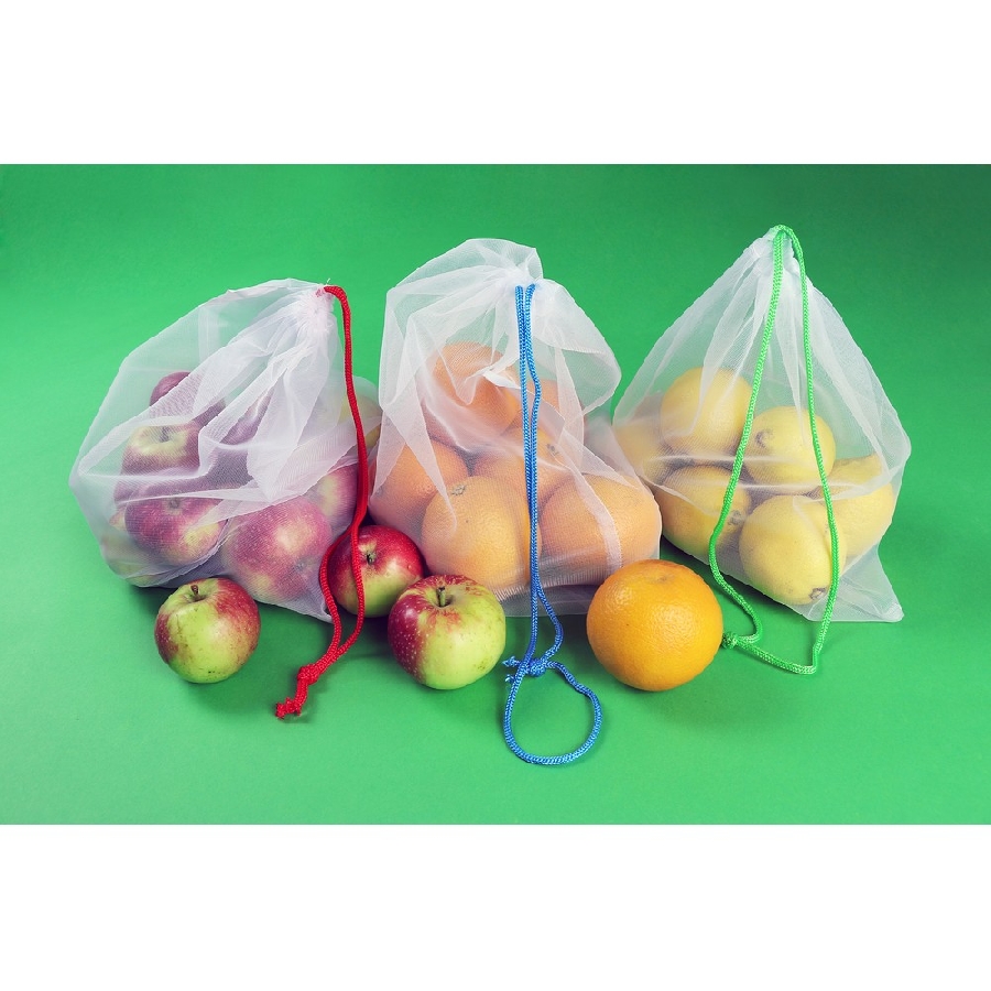 Zestaw woreczków na owoce i warzywa RPET, 3 szt. V0783-02