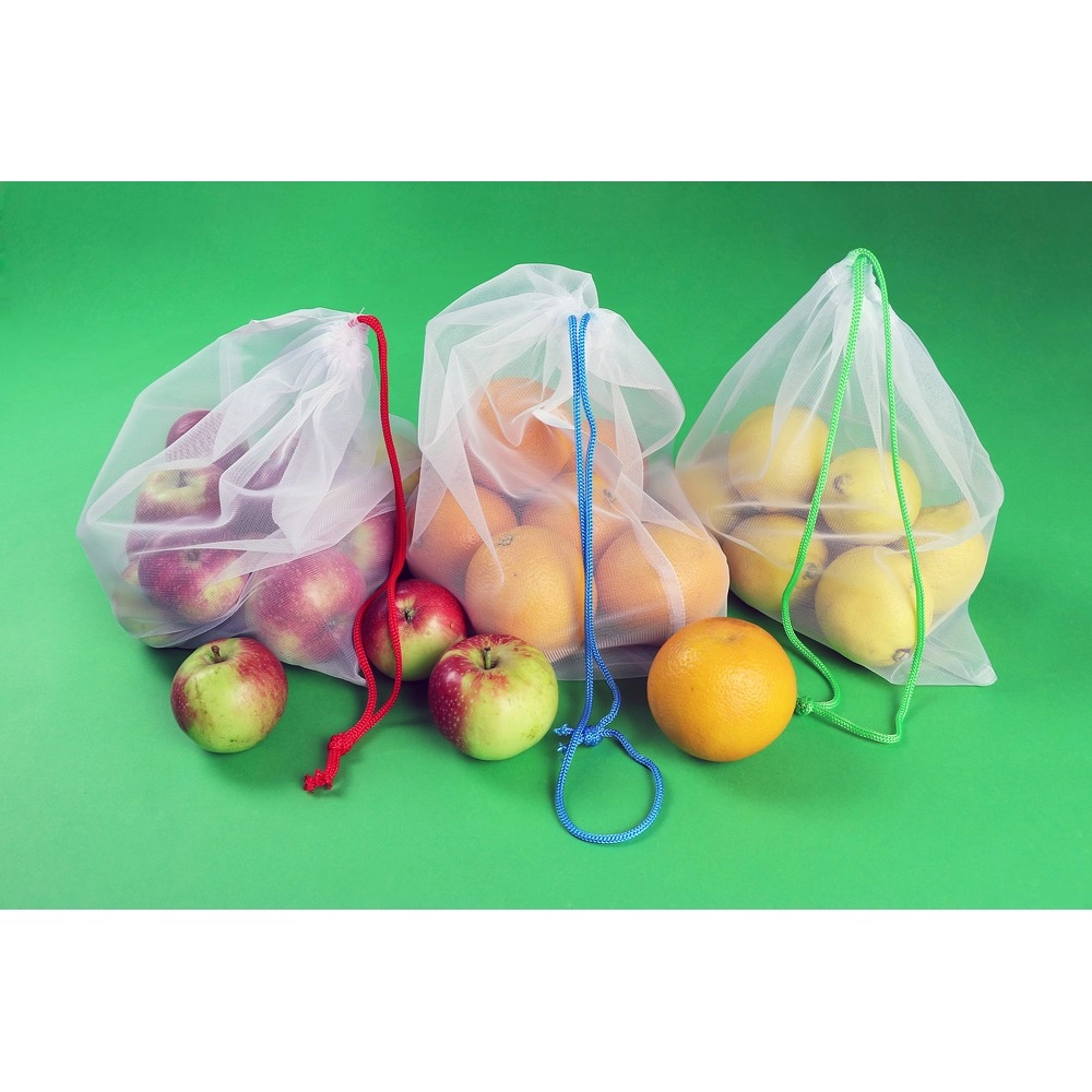 Zestaw woreczków na owoce i warzywa RPET, 3 szt. | Steven V0783-02