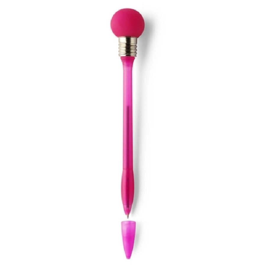 Długopis żarówka z zatyczką V1006-21 różowy