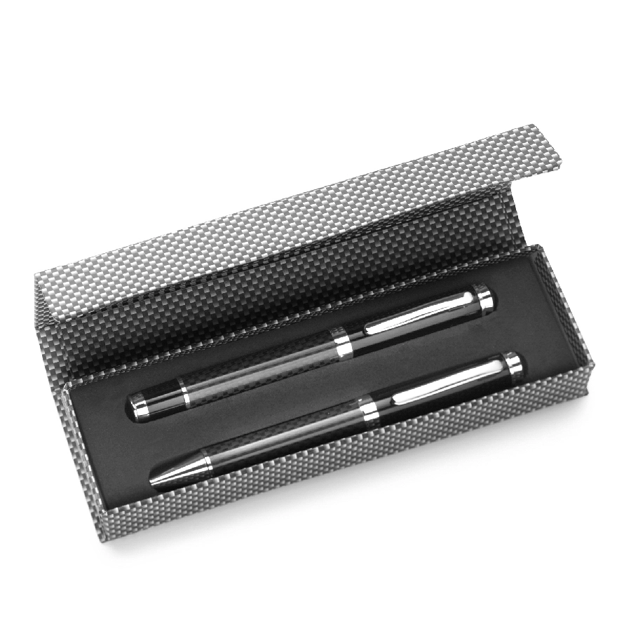 Zestaw piśmienny, długopis i pióro kulkowe V1066-03 czarny