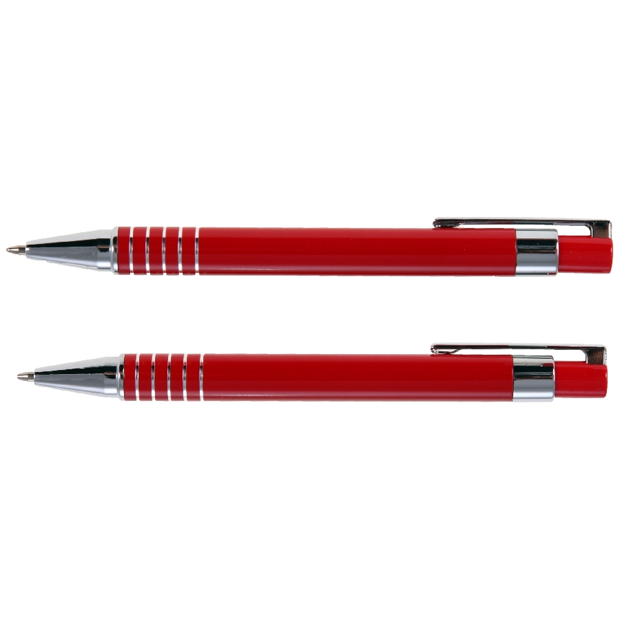 Zestaw piśmienny, długopis i ołówek mechaniczny V1203-05 czerwony