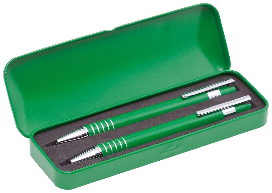 Zestaw piśmienny, długopis i ołówek mechaniczny V1463-06 zielony