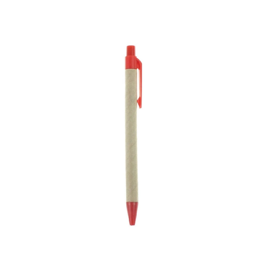 Długopis z kartonu z recyklingu | Nicholas V1470-05 czerwony