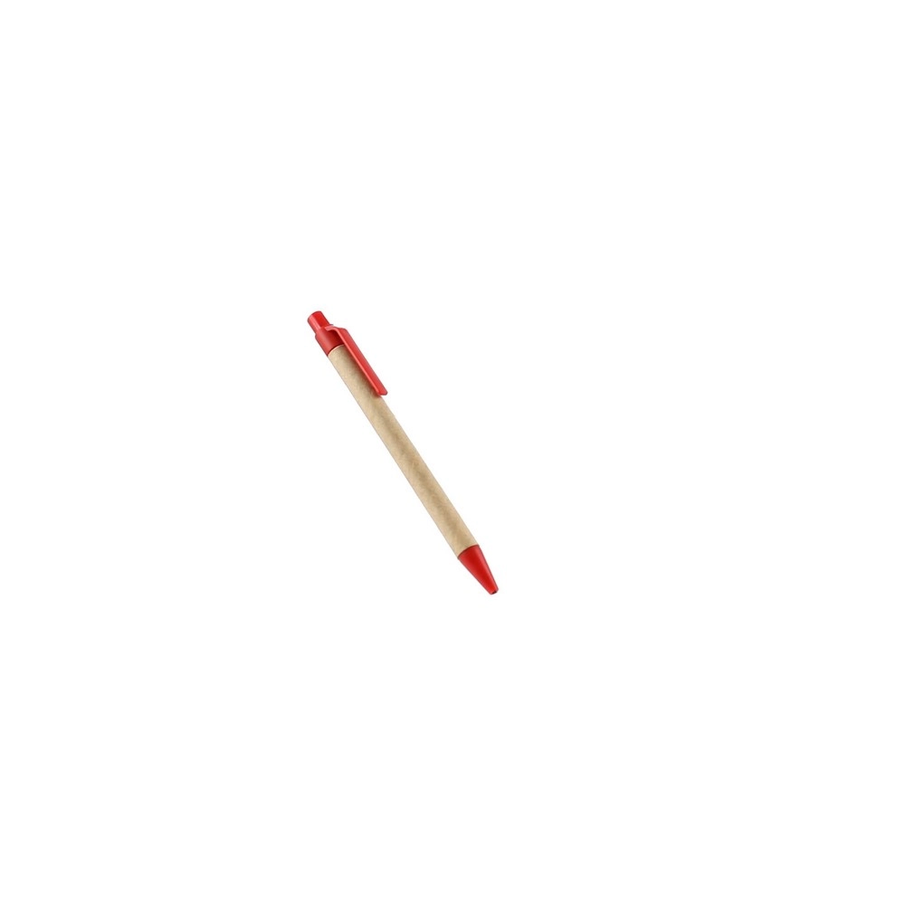 Długopis z kartonu z recyklingu V1470-A-05 czerwony