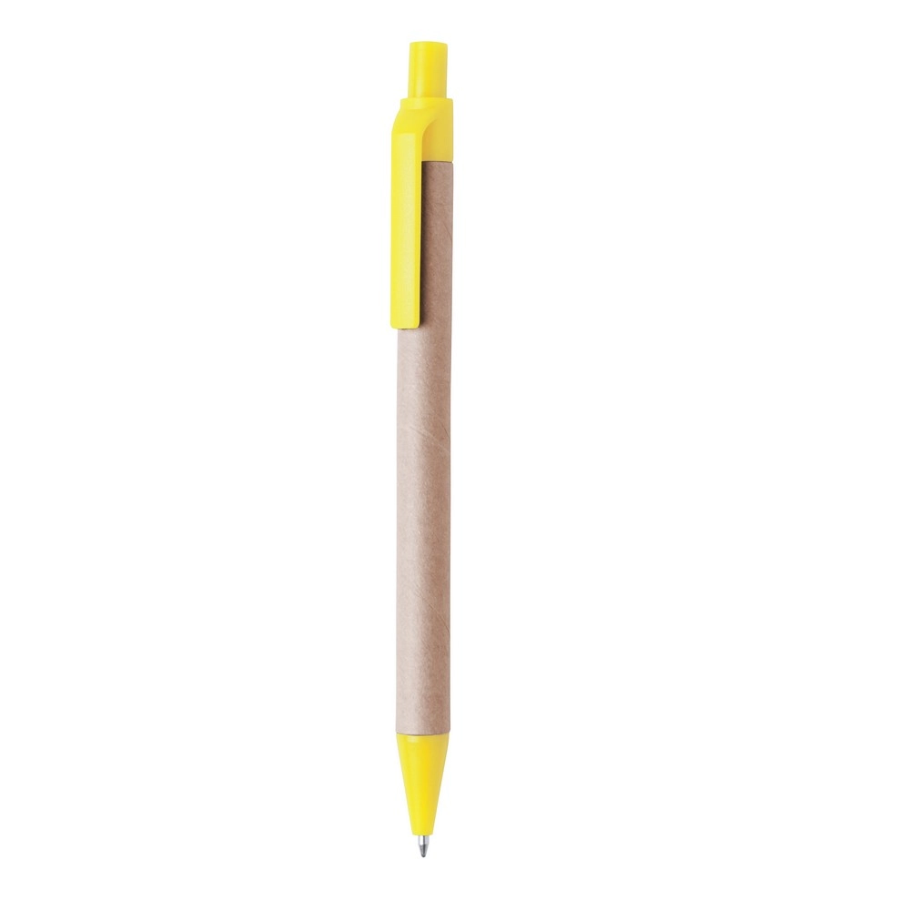 Długopis z kartonu z recyklingu V1470-A-08 żółty