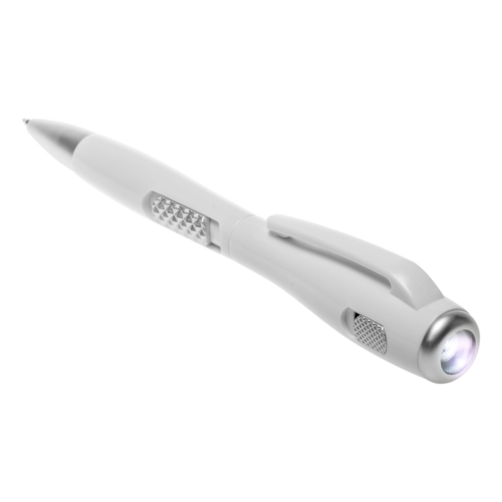 Długopis, lampka LED V1475-02 biały
