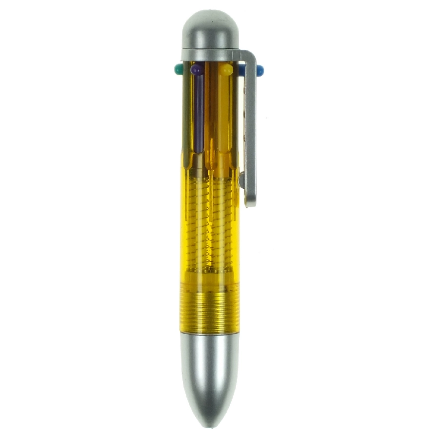 Mini długopis wielofunkcyjny, wielokolorowy V1480-08 żółty