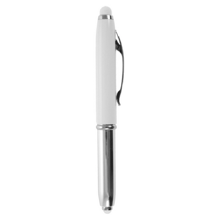 Długopis, touch pen, lampka V1500-02 biały