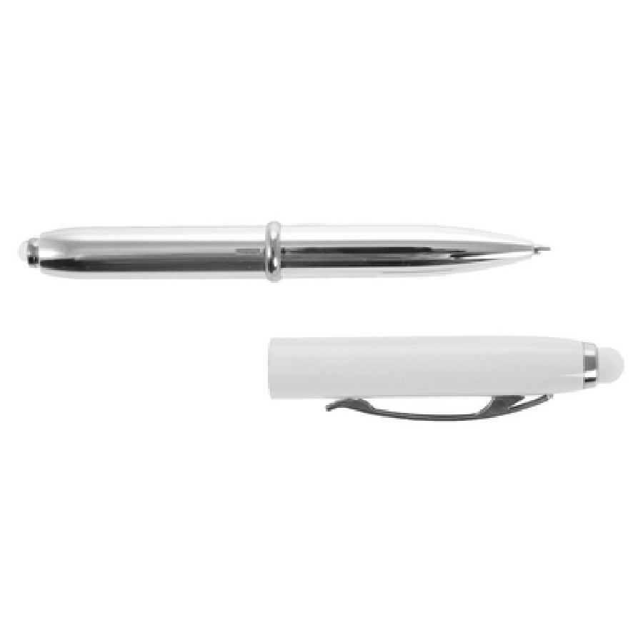 Długopis, touch pen, lampka V1500-02 biały