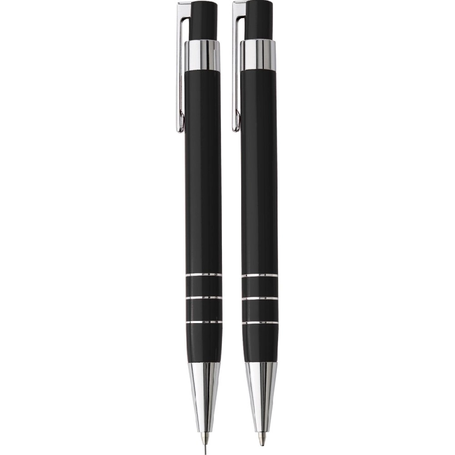 Zestaw piśmienny, długopis i ołówek mechaniczny V1559-03 czarny