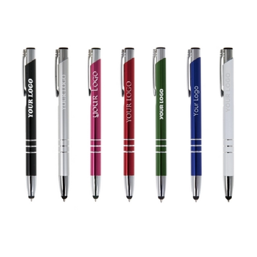 Długopis, touch pen V1601-02 biały