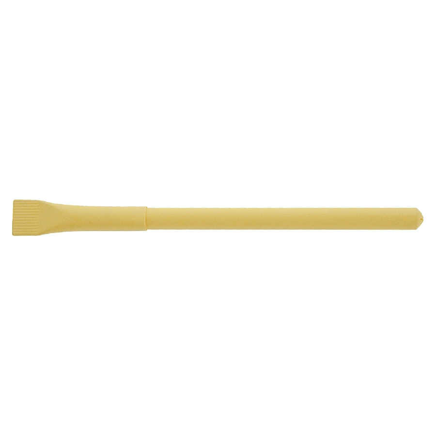 Długopis ze zrolowanego papieru z zatyczką | Debra V1630-08 żółty