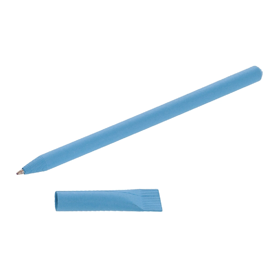 Długopis ze zrolowanego papieru z zatyczką | Debra V1630-11 niebieski