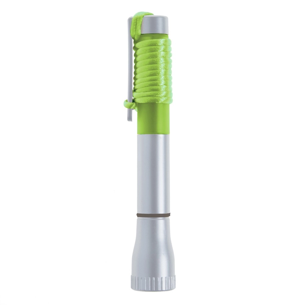 Latarka 2 LED, długopis V1654-10 zielony
