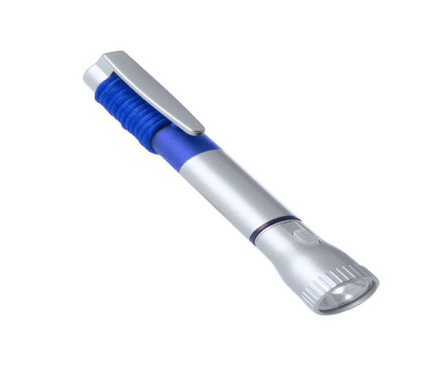 Latarka 2 LED, długopis V1654-11 niebieski