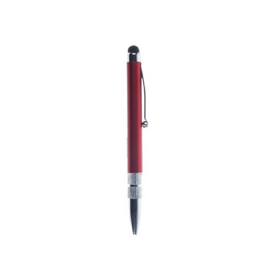 Długopis, touch pen, czyścik do ekranu V1661-05 czerwony