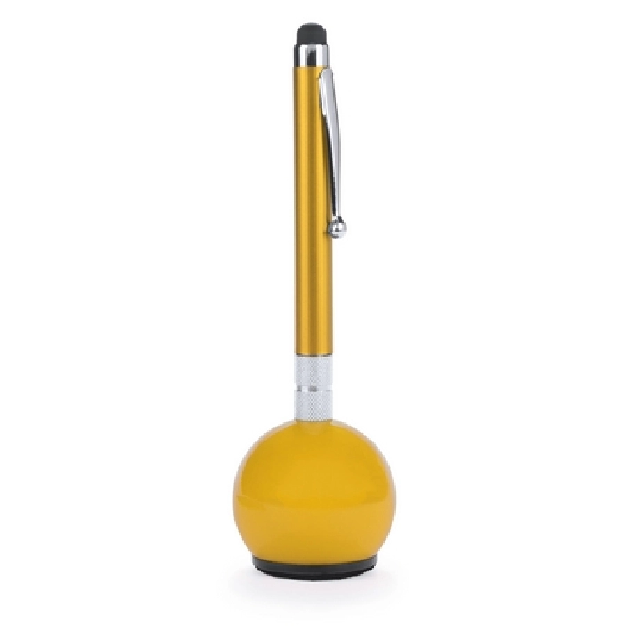Długopis, touch pen, czyścik do ekranu V1661-08 żółty