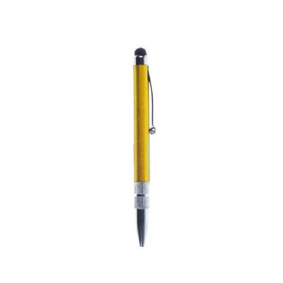 Długopis, touch pen, czyścik do ekranu V1661-08 żółty