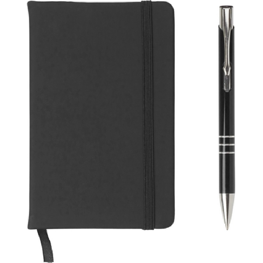 Zestaw upominkowy, notatnik ok. A6 i długopis V1669-03 czarny