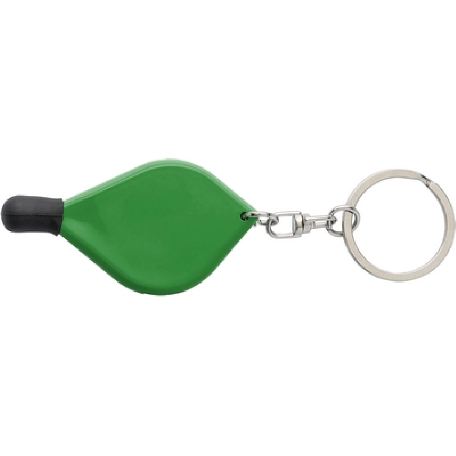 Brelok do kluczy, touch pen, z żetonem V1685-06 zielony