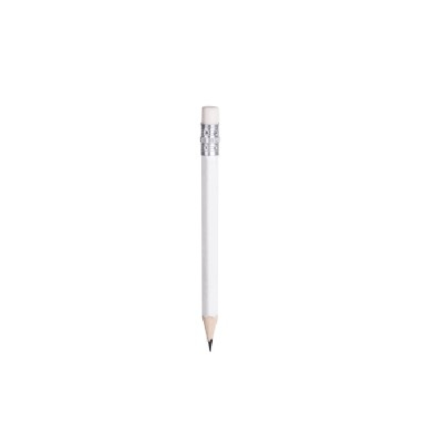 Mini ołówek, gumka V1697-02 biały