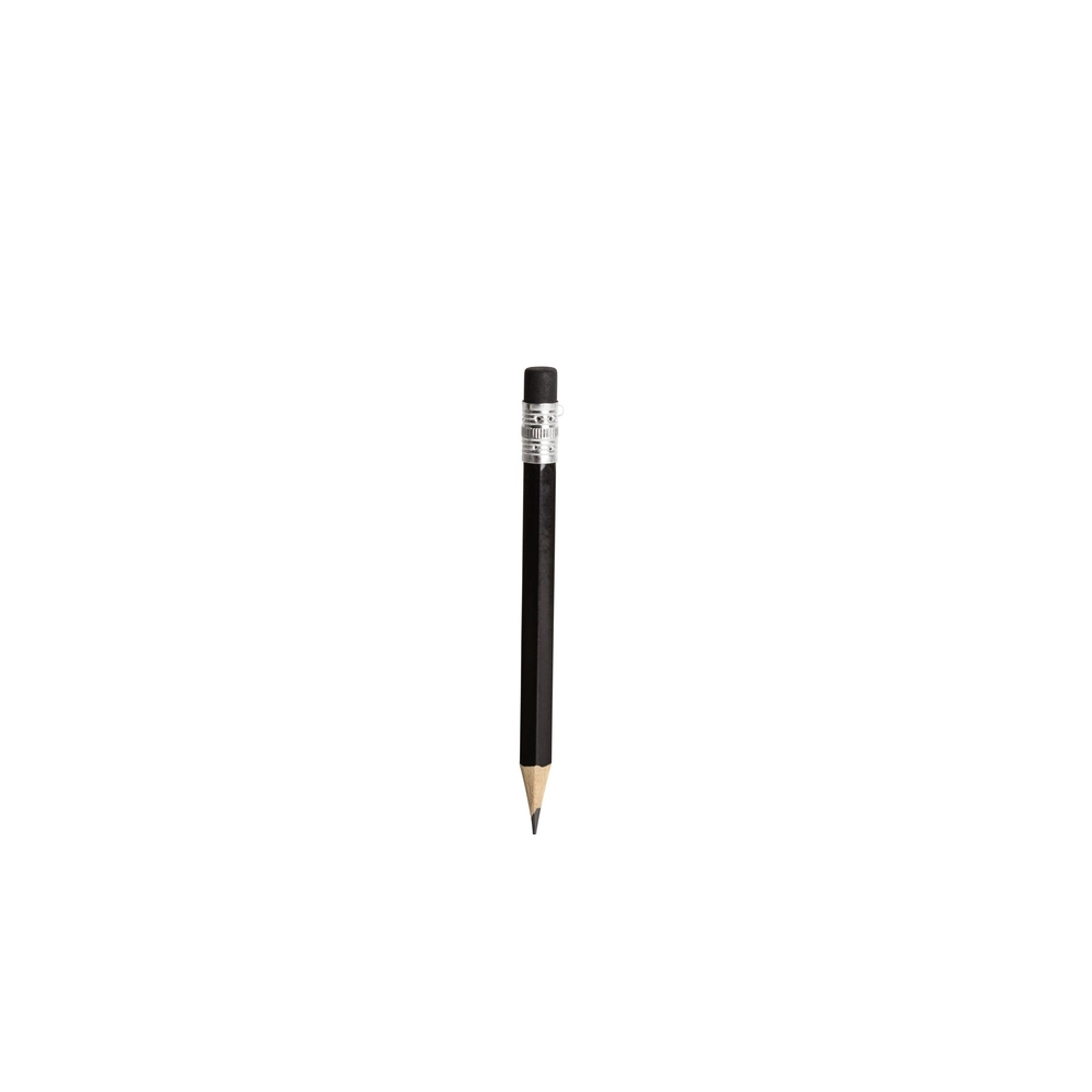 Mini ołówek, gumka V1697-03 czarny