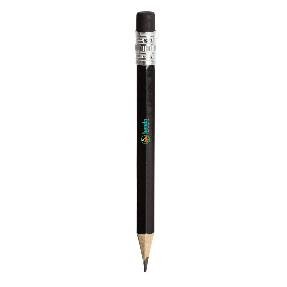 Mini ołówek, gumka V1697-03 czarny