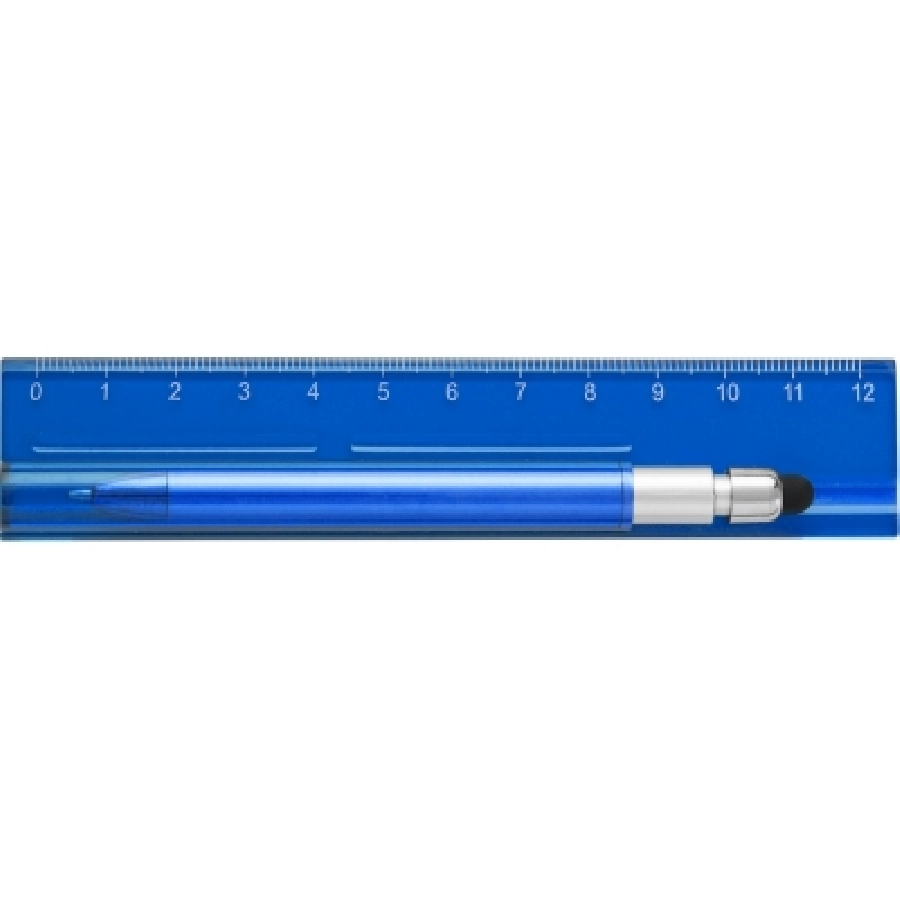 Linijka, długopis, touch pen V1724-11 niebieski