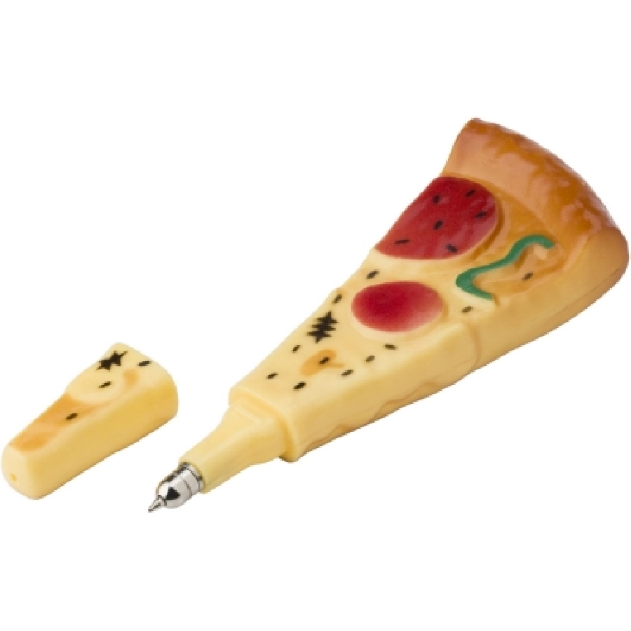 Długopis pizza, magnes i zatyczka V1727-99 wielokolorowy
