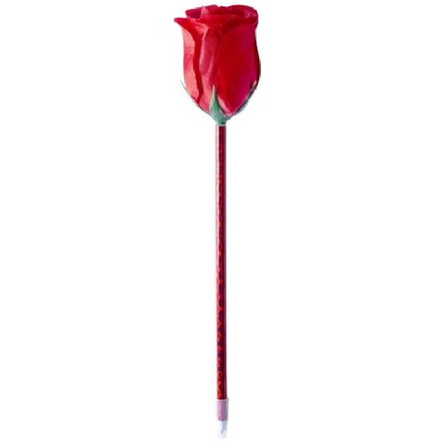 Długopis kwiat, zatyczka V1738-05 czerwony
