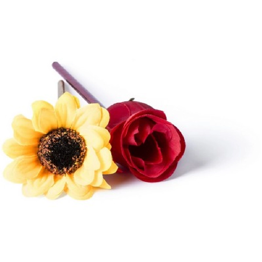 Długopis kwiat, zatyczka V1738-08 żółty