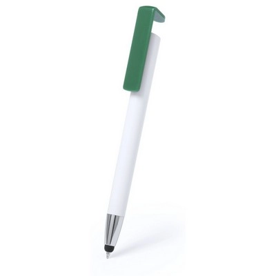 Długopis, touch pen, stojak na telefon V1777-06 zielony