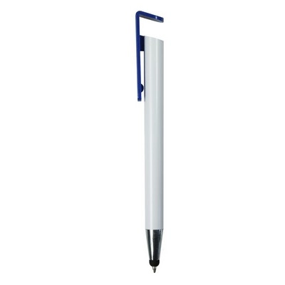Długopis, touch pen, stojak na telefon V1777-11 niebieski