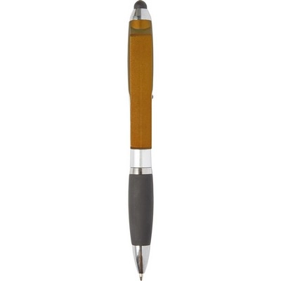 Długopis, touch pen, stojak na telefon V1808-07 pomarańczowy