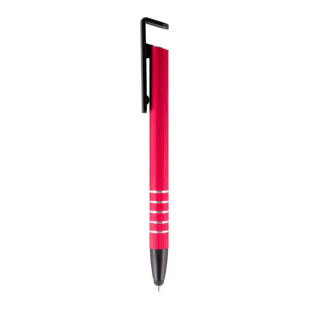 Długopis, touch pen, stojak na telefon | Erran V1816-05 czerwony