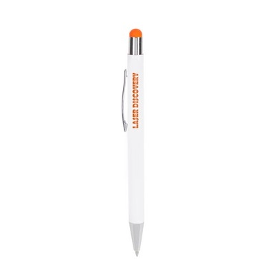 Długopis, touch pen V1931-07 pomarańczowy