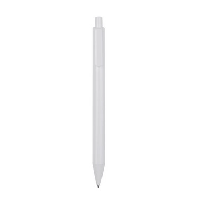 Długopis wykonany z wysokiej jakości połyskującego tworzywa V1946-02 biały