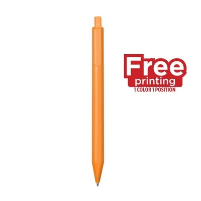 Długopis wykonany z wysokiej jakości połyskującego tworzywa V1946-07 pomarańczowy