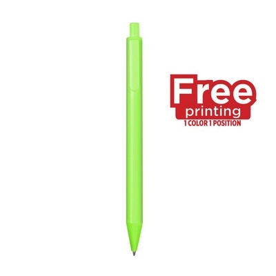 Długopis wykonany z wysokiej jakości połyskującego tworzywa V1946-10 zielony