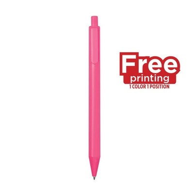 Długopis wykonany z wysokiej jakości połyskującego tworzywa V1946-21 różowy