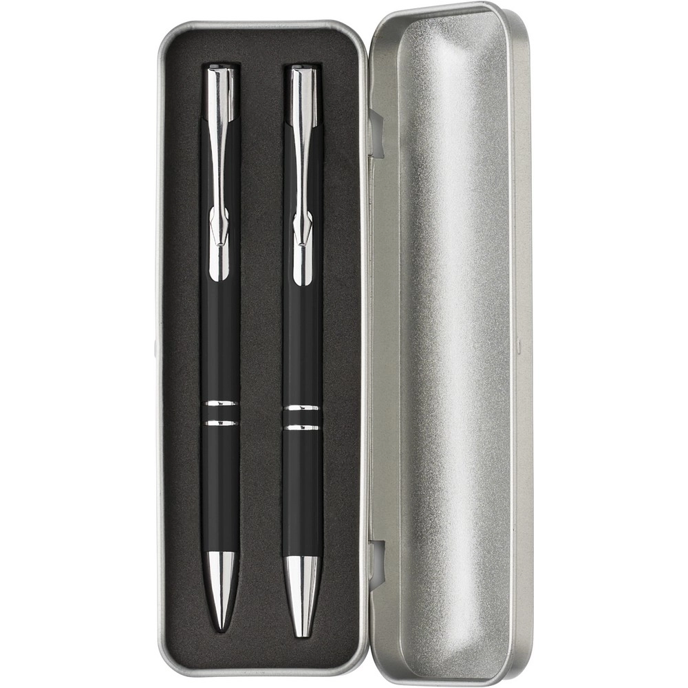 Zestaw piśmienny, długopis i ołówek mechaniczny V1956-03 czarny
