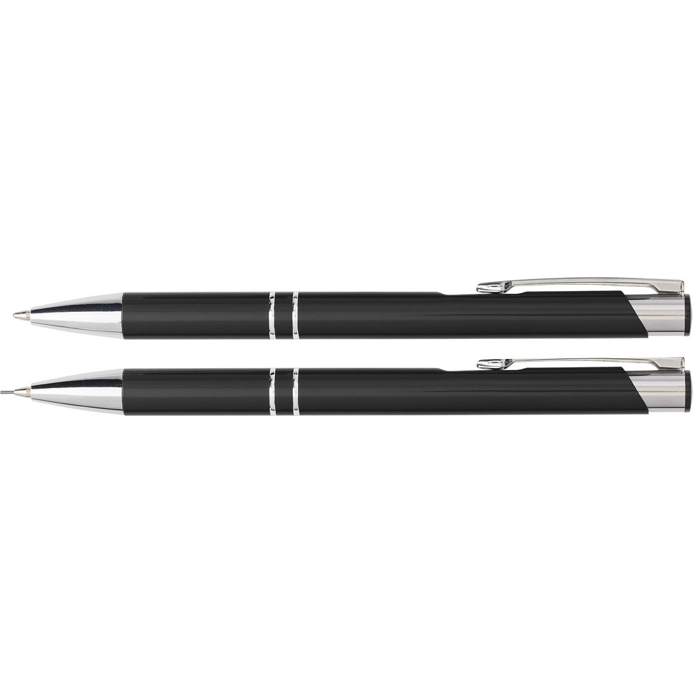Zestaw piśmienny, długopis i ołówek mechaniczny V1956-03 czarny