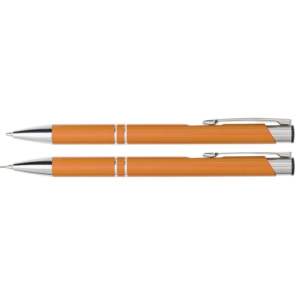Zestaw piśmienny, długopis i ołówek mechaniczny V1956-07 pomarańczowy