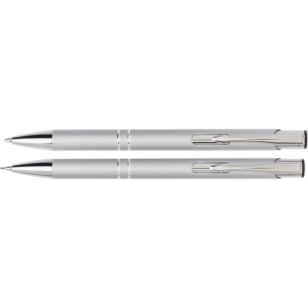 Zestaw piśmienny, długopis i ołówek mechaniczny V1956-32 srebrny
